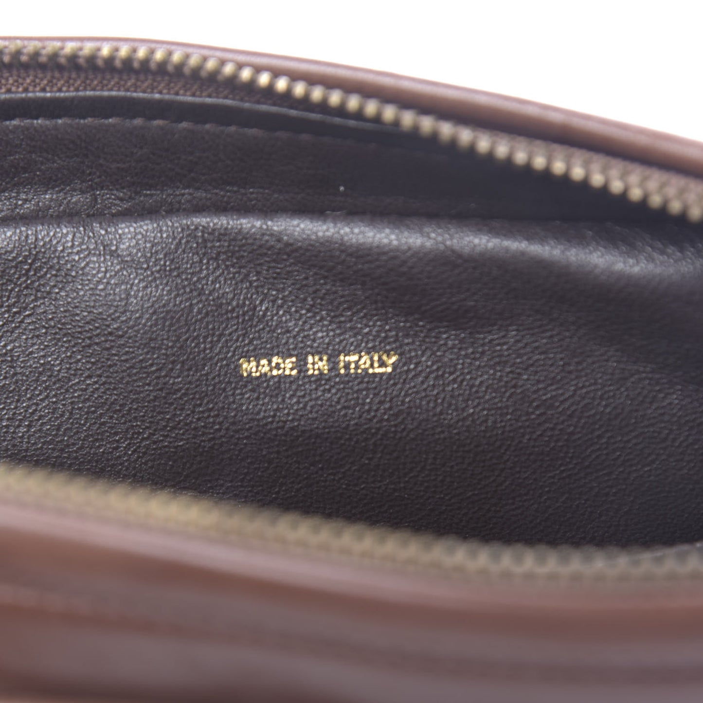 Lambskin Quilted CC Tassel Camera Case Brown