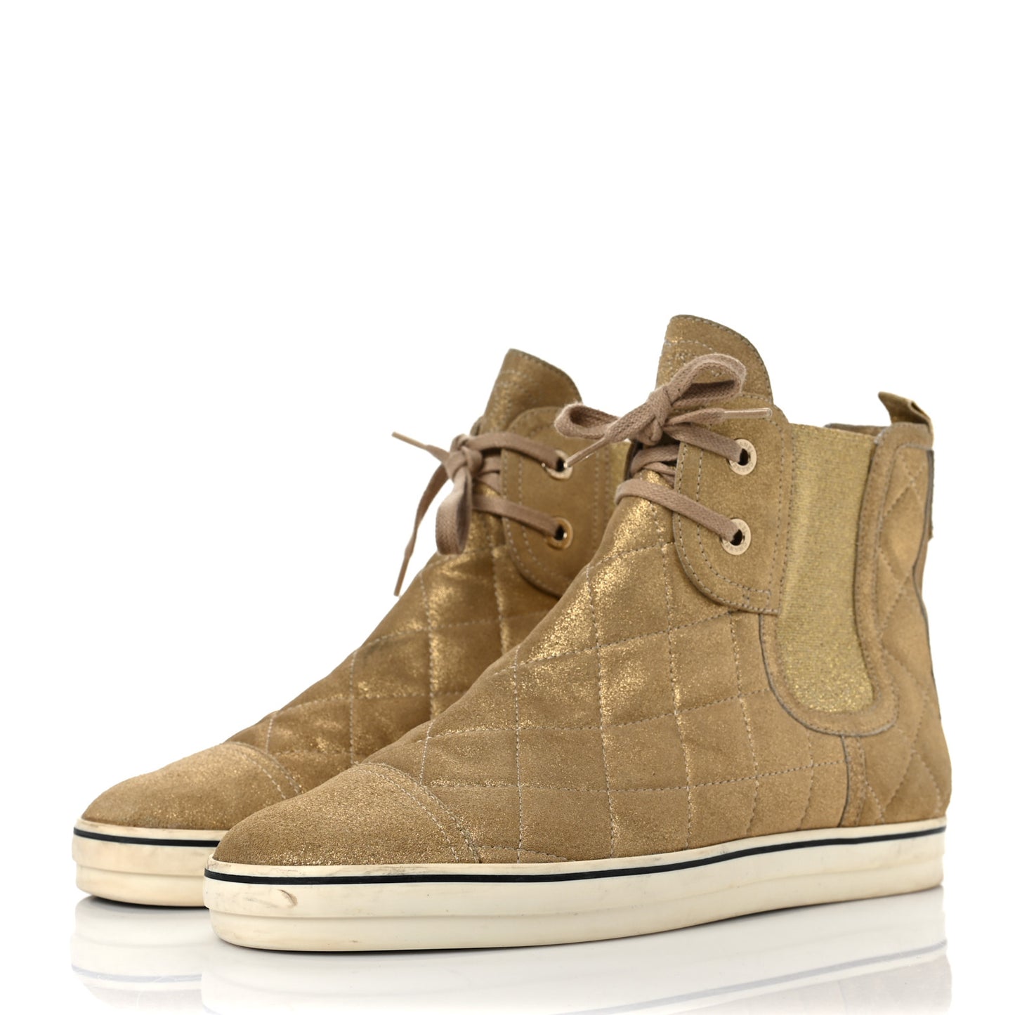Quilted High Top Sneakers 41