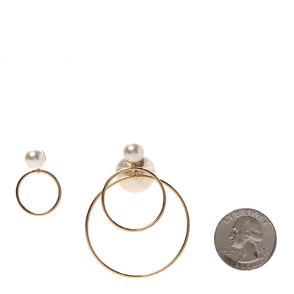 Christian Dior Pearl Mise En Dior Tribal Hoop Earrings 2 of 5