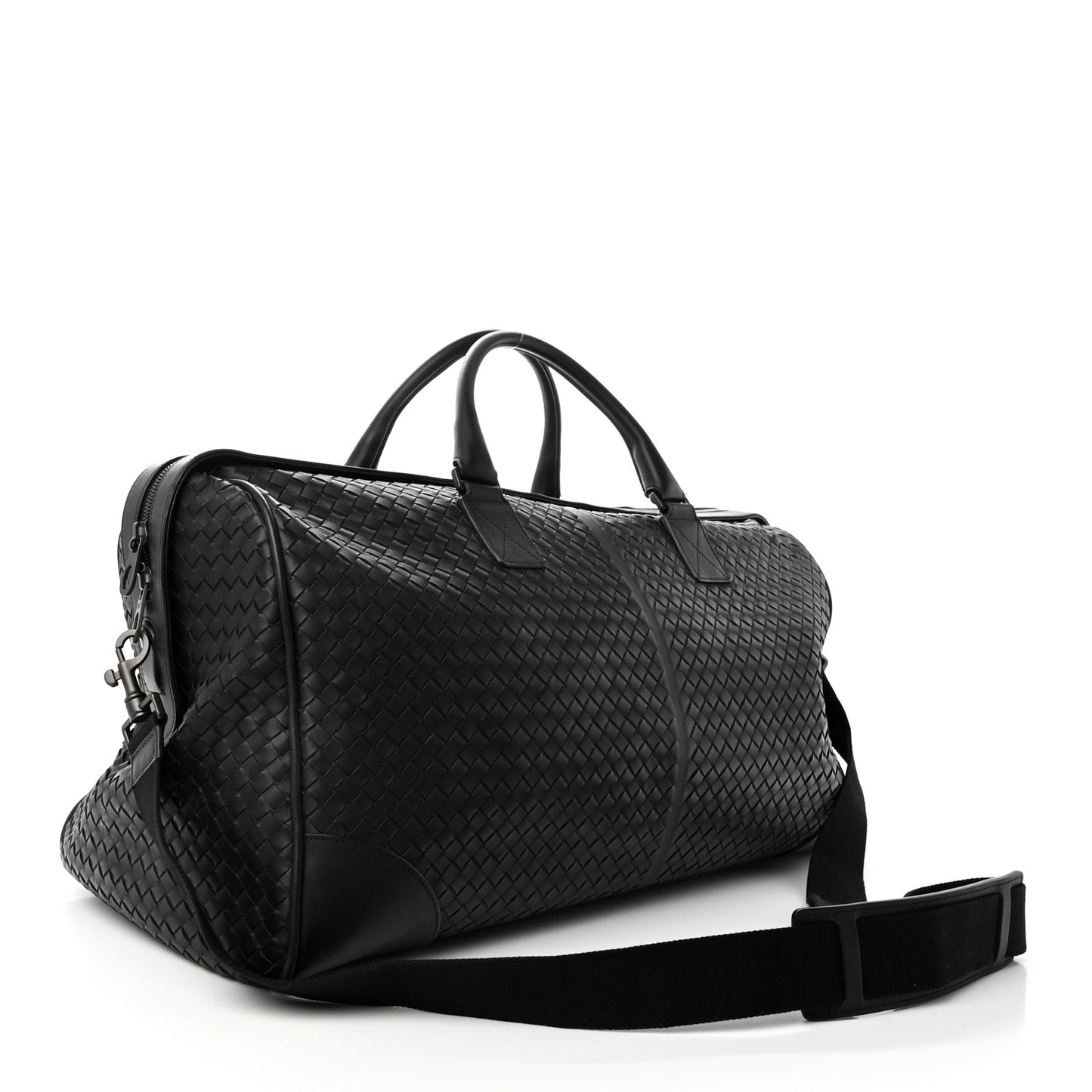 Nappa Intrecciato VN Large Duffel Ebano