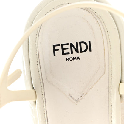 Fendi Calfskin Promenade Slingback Sandals 35 White 7 of 7