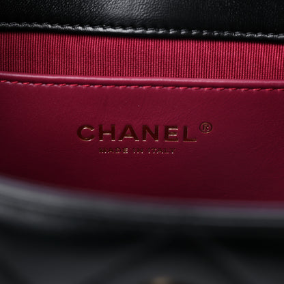 Chanel Lambskin Quilted Small Chain Hobo Black 5 of 11