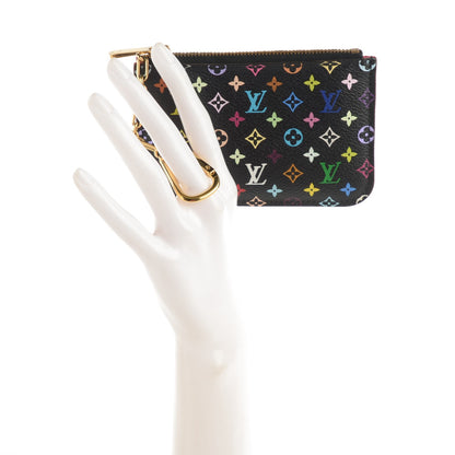 Louis Vuitton Monogram Multicolor Key Pouch Black Grenade 2 of 7