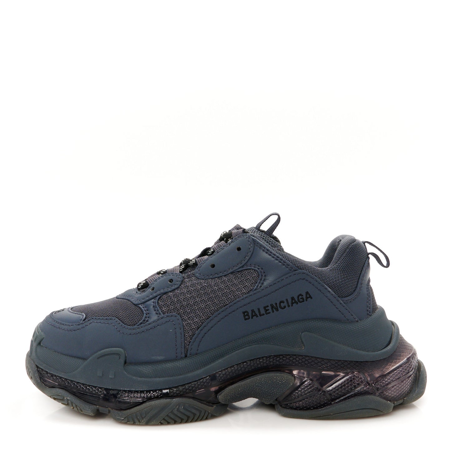 Fabric Mesh Clear Sole Womens Triple S Sneakers 38 Ombre Blue