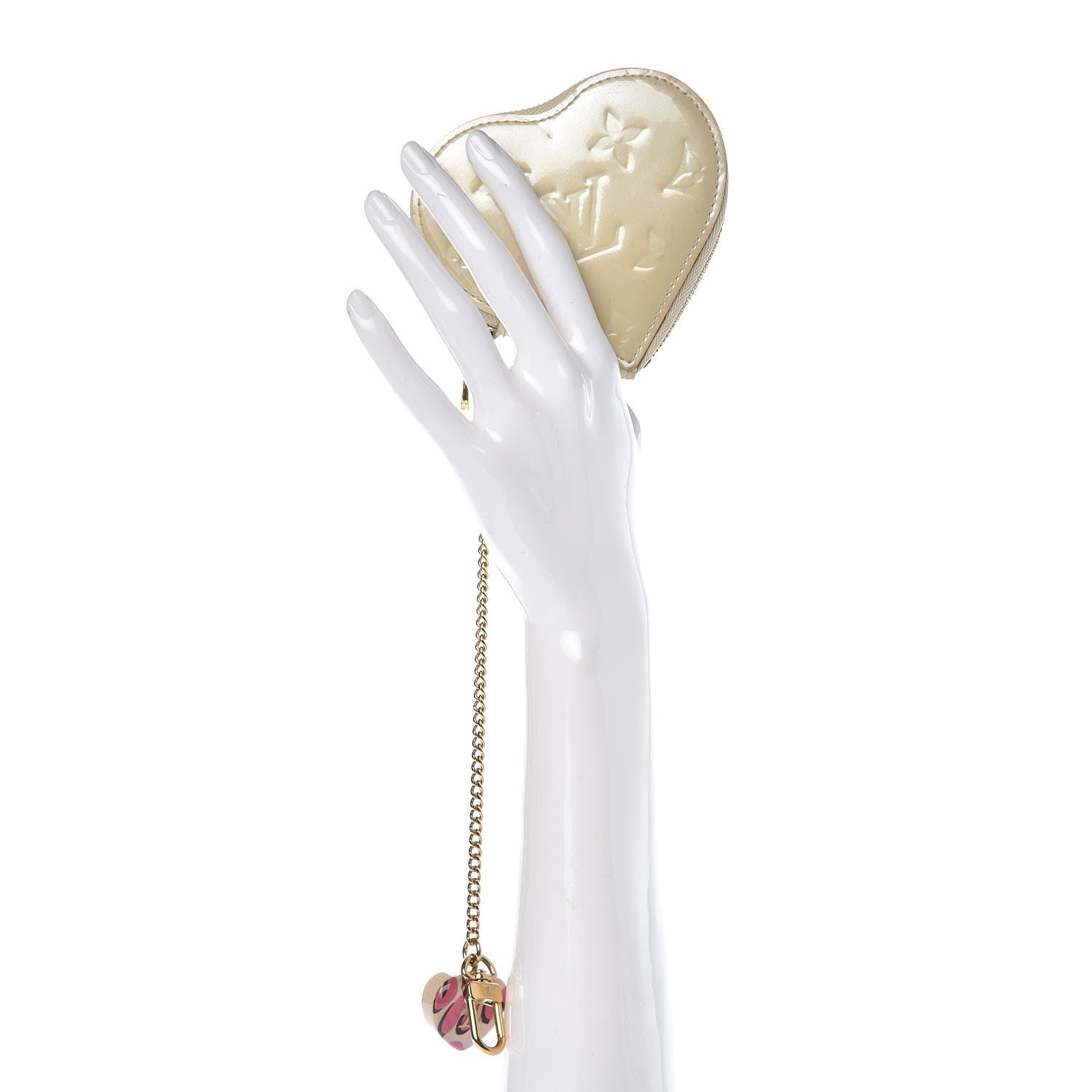 Louis Vuitton Vernis Heart Coin Purse Blanc Corail 2 of 11