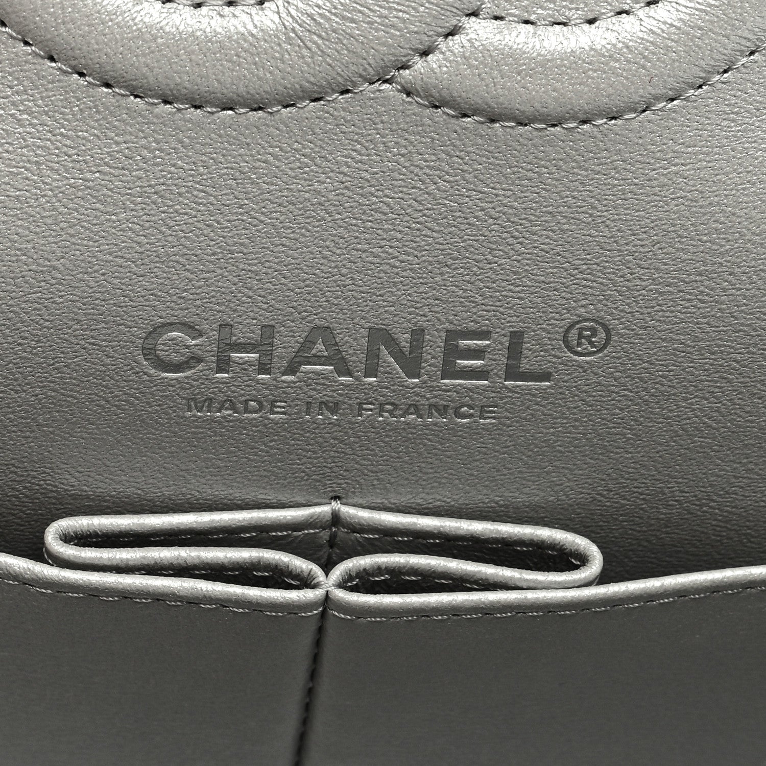 Chanel Glittered Metallic Caviar Quilted Medium Double Flap Silver 6 of 8