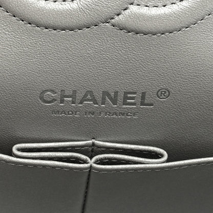 Chanel Glittered Metallic Caviar Quilted Medium Double Flap Silver 6 of 8