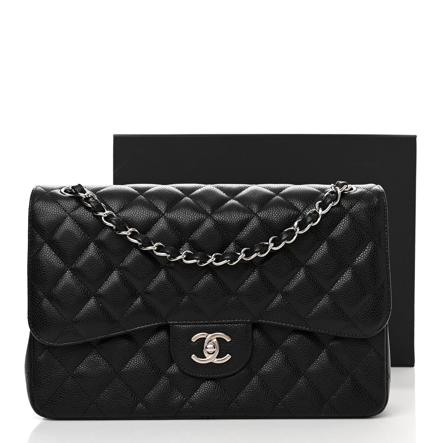 Chanel Caviar Quilted Jumbo Double Flap Black 11 of 11