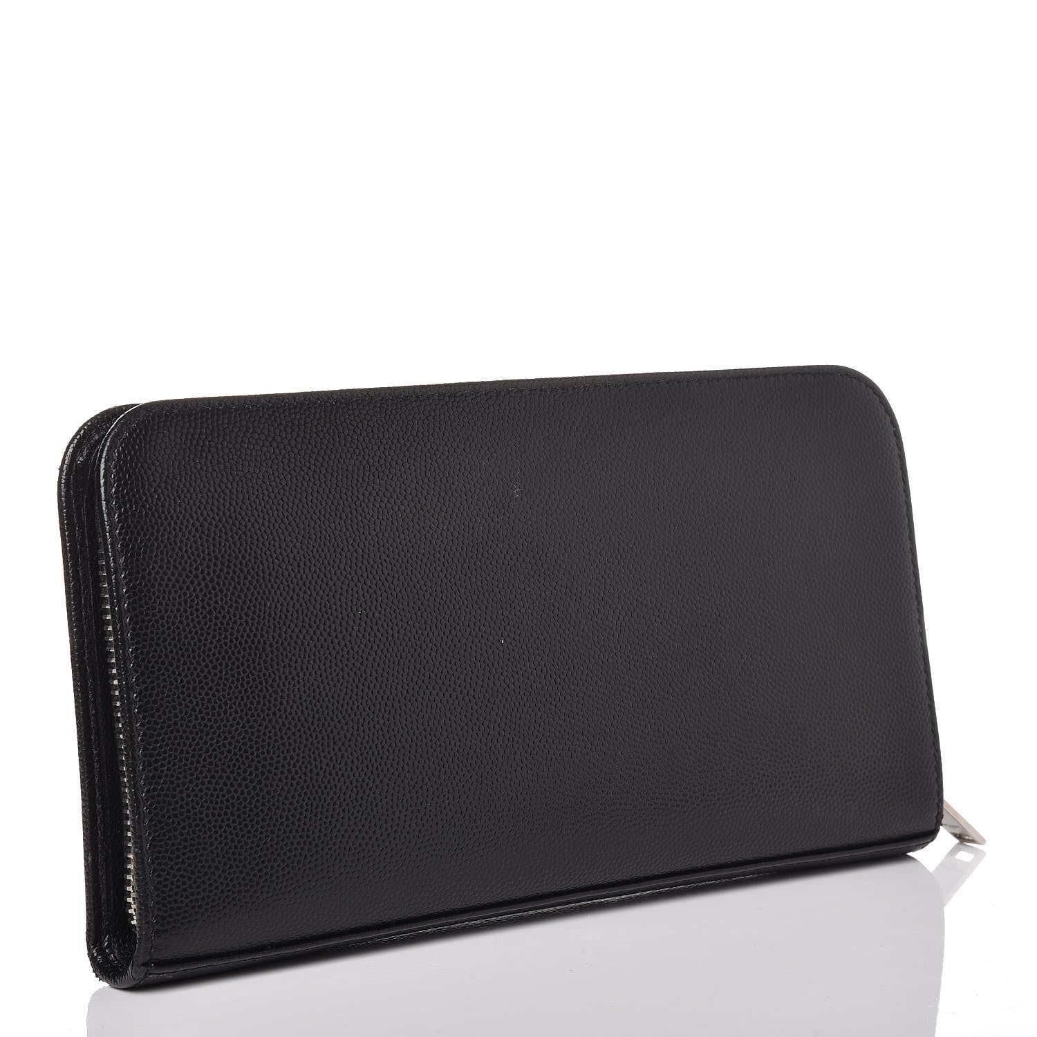 Saint Laurent Grain De Poudre Classic Zip Around Travel Wallet Black 3 of 10