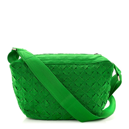 Bottega Veneta Canvas Maxi Intrecciato Webbing Cassette Crossbody Bag Green 1 of 13