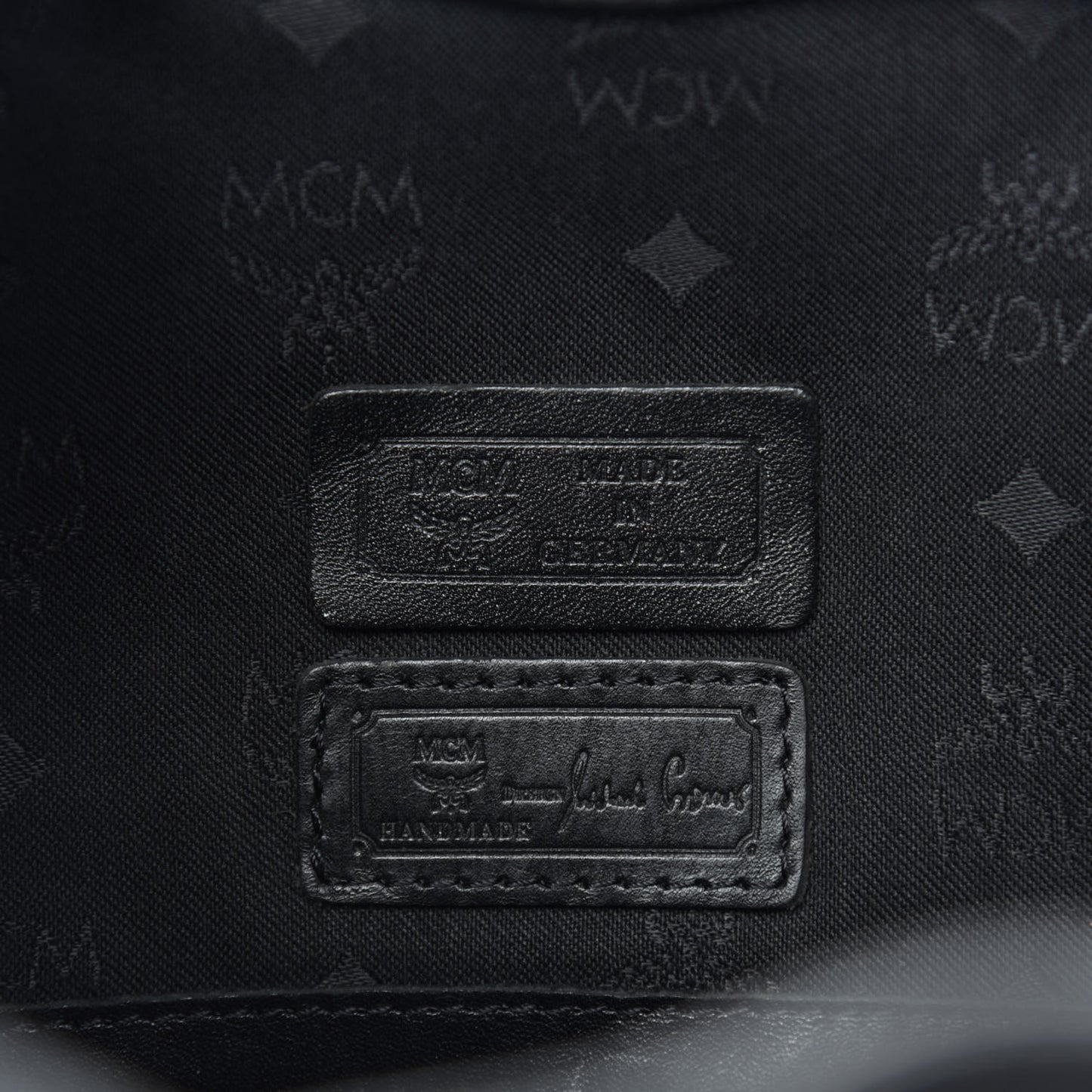 Nylon Monogram Drawstring Bucket Bag Black