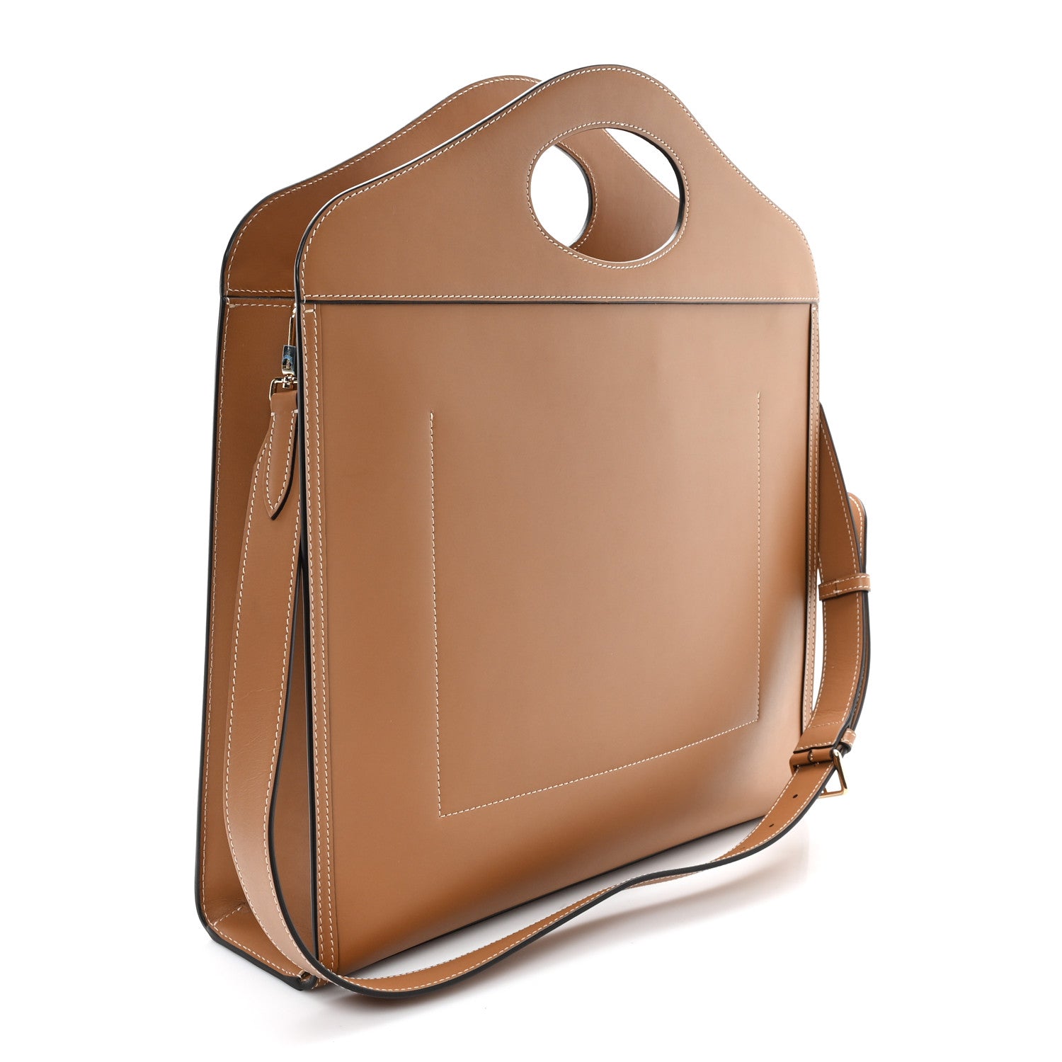 Burberry Smooth Calfskin Medium Pocket Bag Maple Brown 3 of 9
