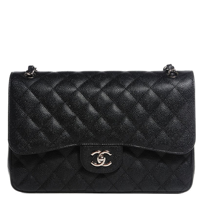 Chanel Caviar Quilted Jumbo Double Flap Black 1 of 9