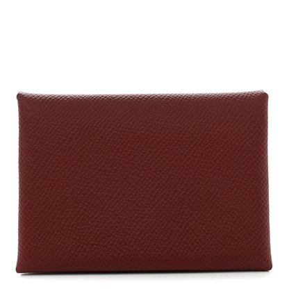 Hermes Epsom Calvi Duo Card Case Rouge H 1 of 8