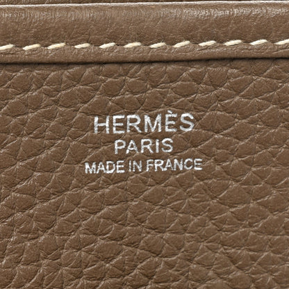 Hermes Taurillon Clemence Evelyne III PM Etoupe 7 of 8