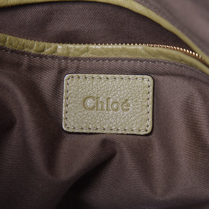 Chloe Calfskin Large Marcie Satchel Green 8 of 11
