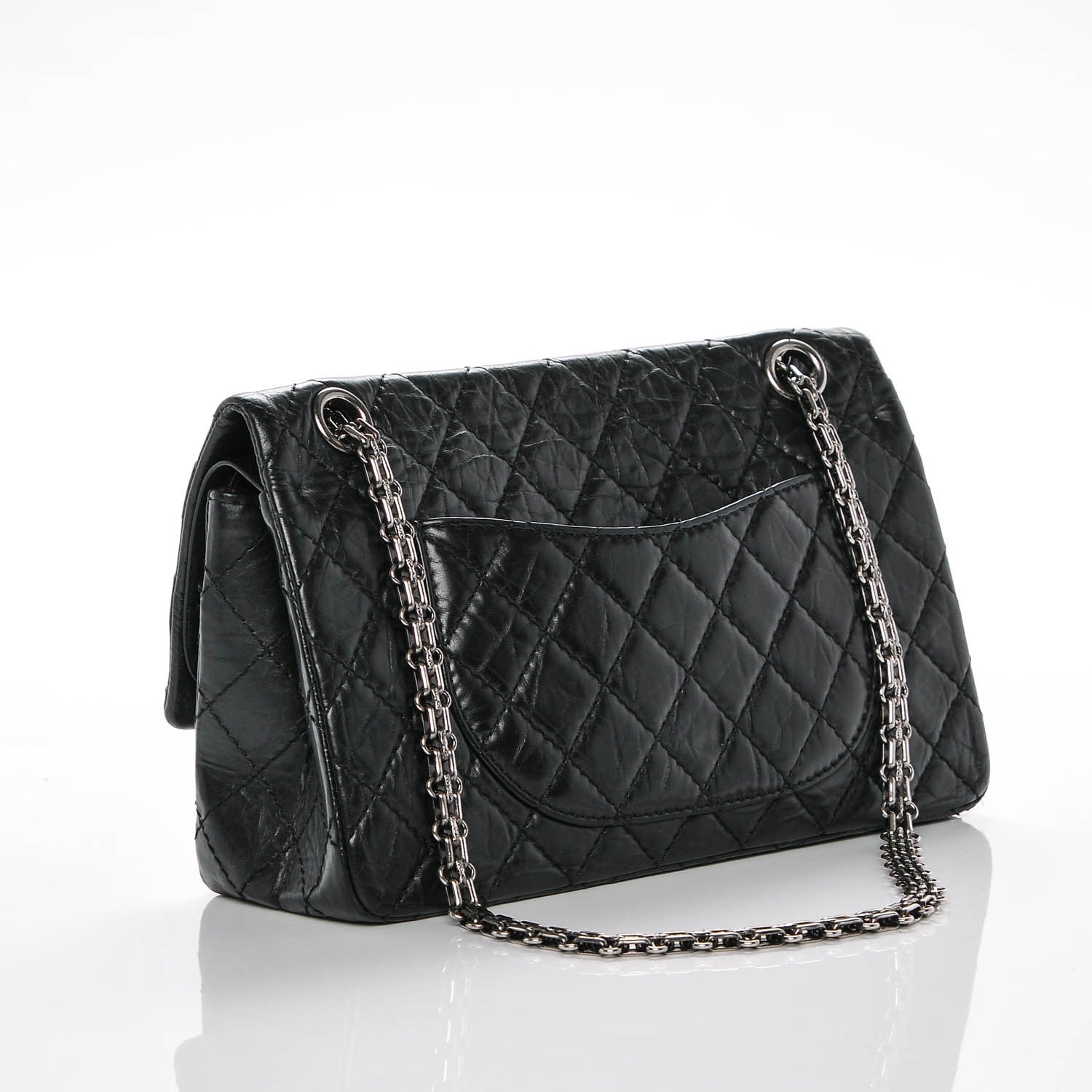 Chanel Aged Calfskin Quilted 2.55 Reissue 225 Flap Black 3 of 7
