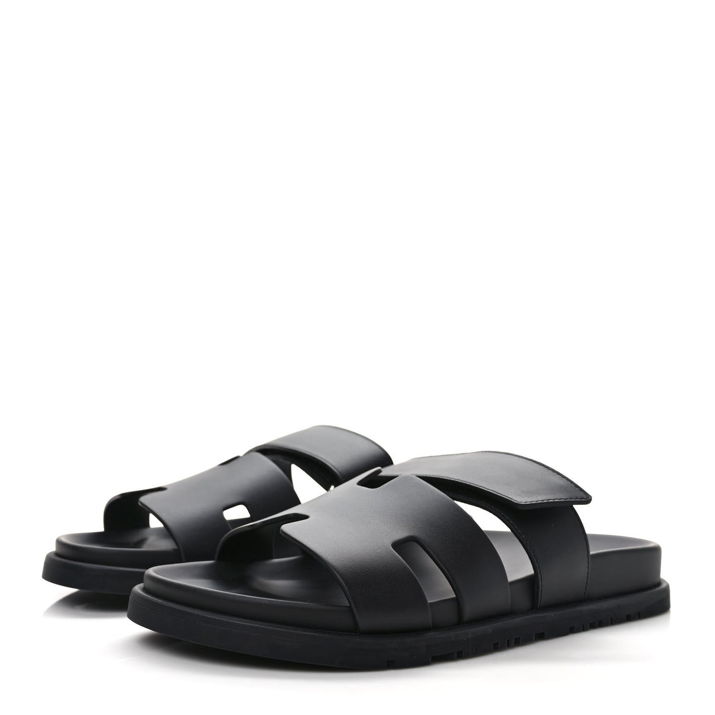 Calfskin Womens Chypre Sandals 39.5 Black