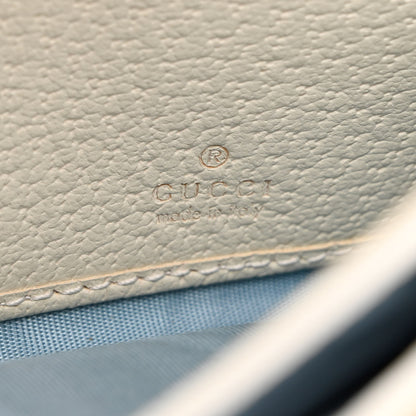 Gucci Grained Calfskin Bee Star Continental Chain Wallet White 6 of 11