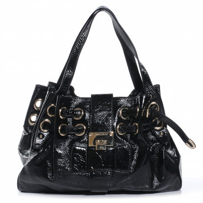 Jimmy Choo Crushed Patent Leather Ramona Tote Black 1 of 6