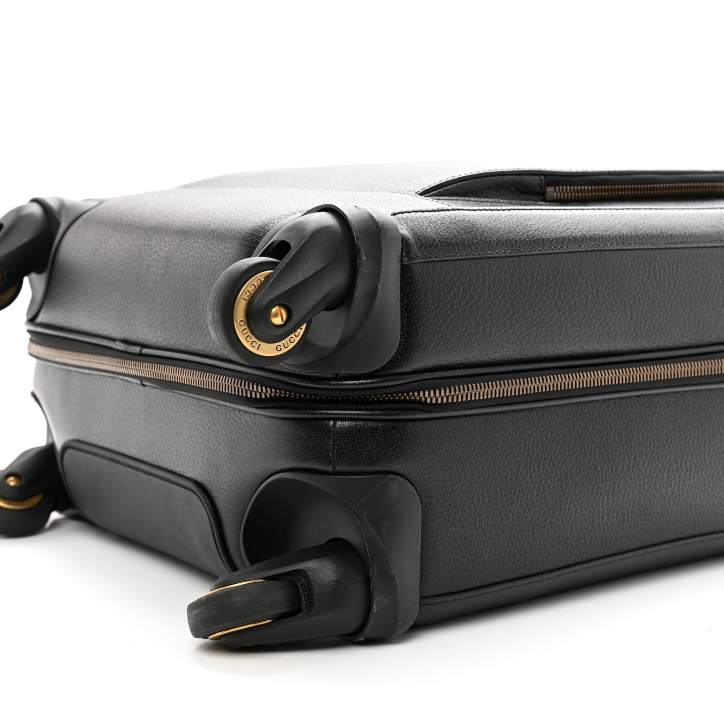 Dollar Calfskin Small Carry-On Trolley Black