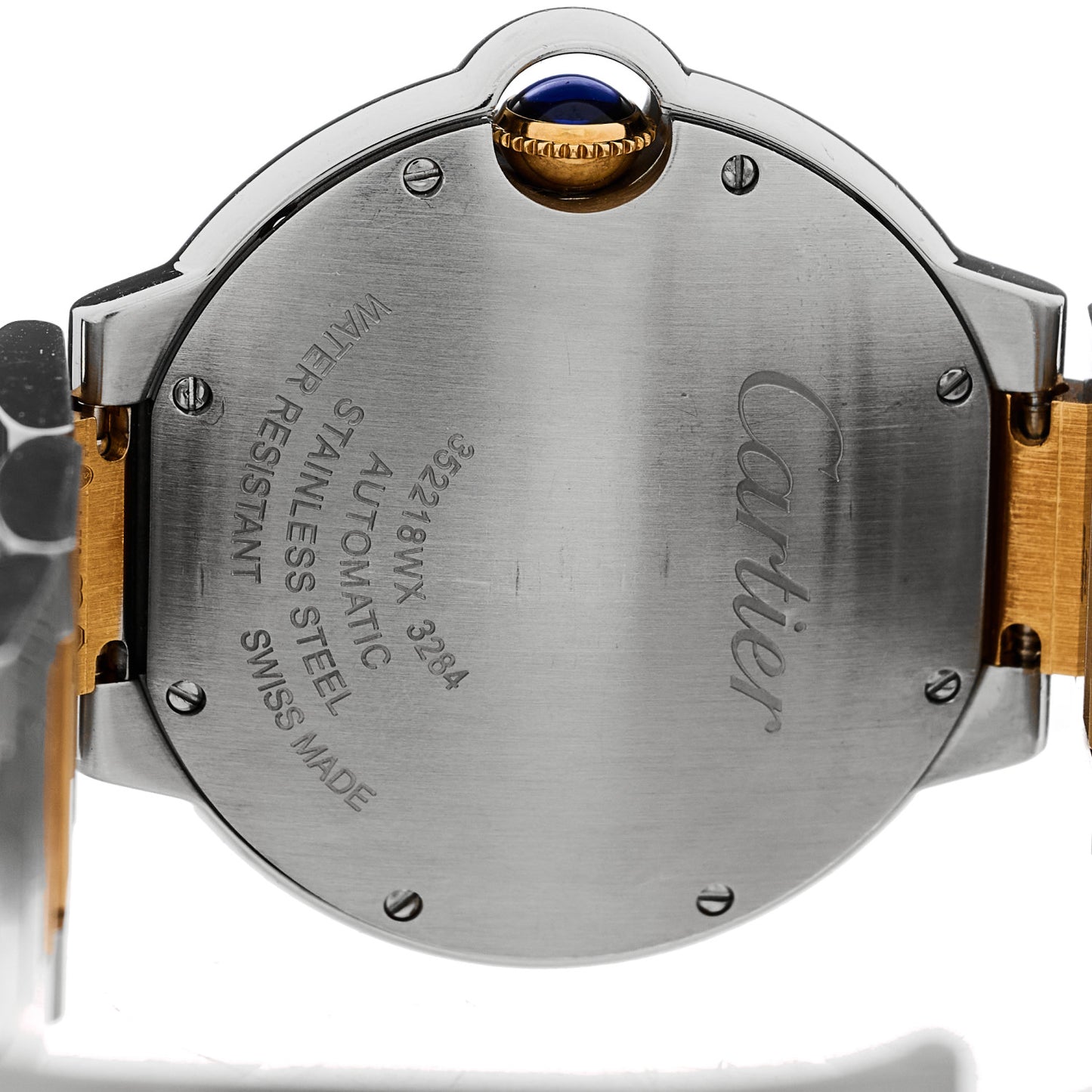 Stainless Steel 18K Yellow Gold 36mm Ballon Bleu De Cartier Automatic Watch