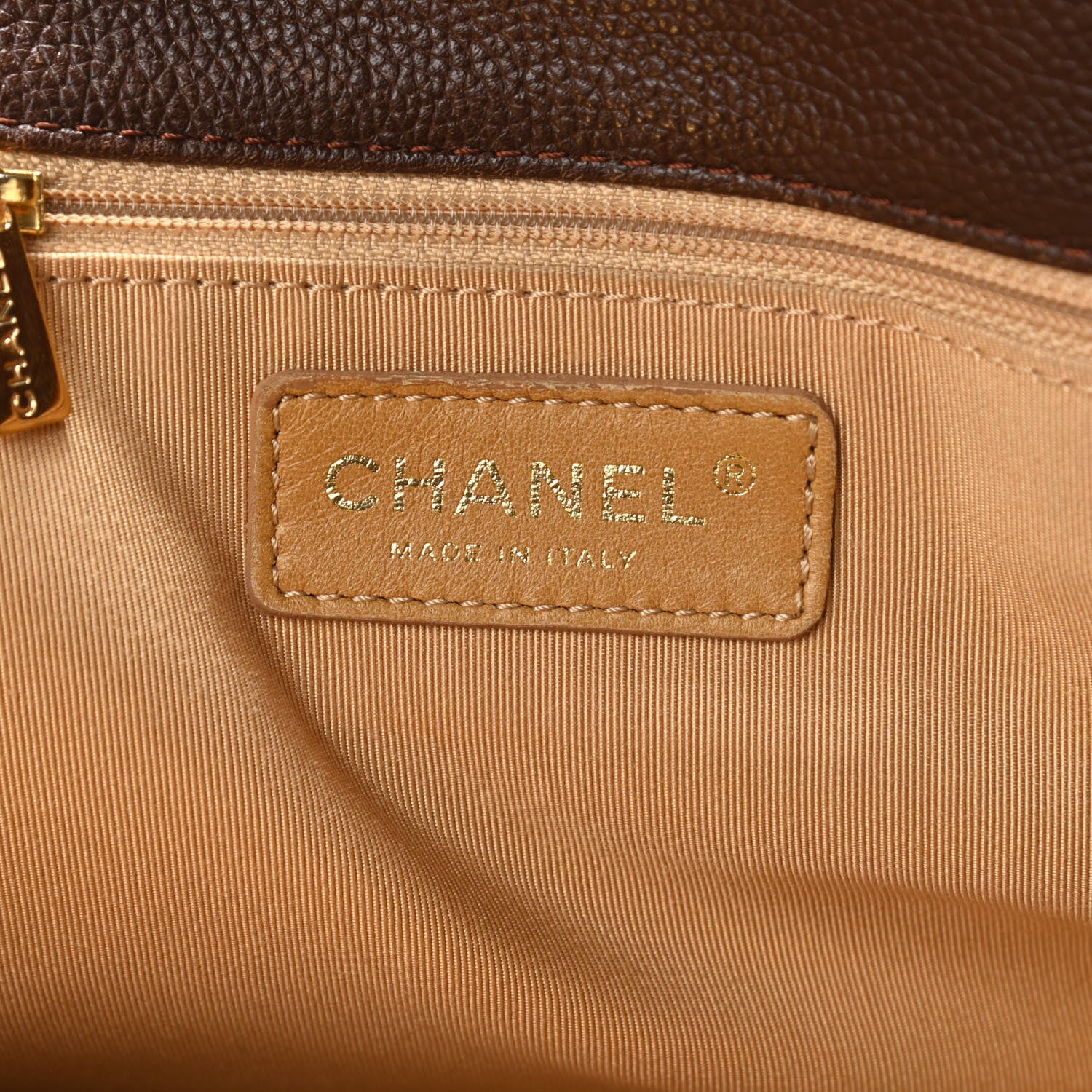 Chanel Calfskin Cerf Executive Shopper Tote Brown 10 of 20