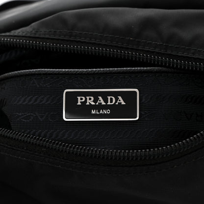 Prada Nylon Vela Saffiano Single Buckle Messenger Shoulder Bag Black 6 of 10