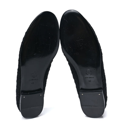 Chanel Tweed Patent Cap Toe Ballerina Flats 40 Black 5 of 8