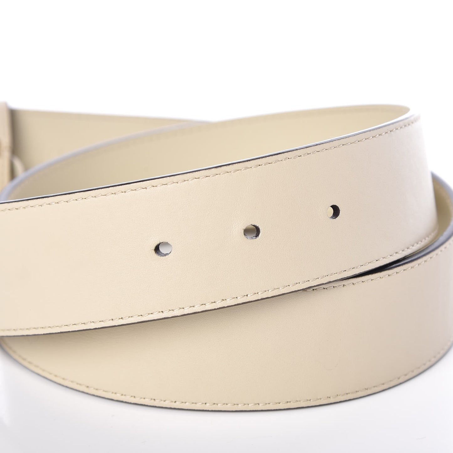 Calfskin Crystal Double G 40mm Belt 80 32 White Multicolor