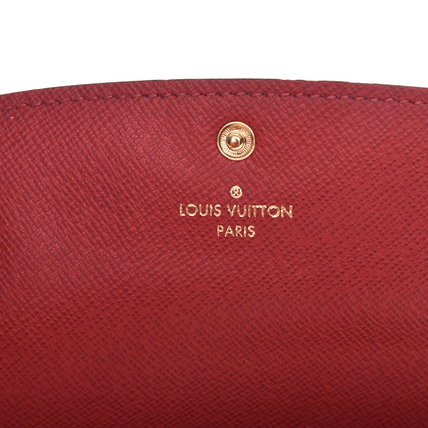 Louis Vuitton Damier Ebene Emilie Wallet Red 7 of 8