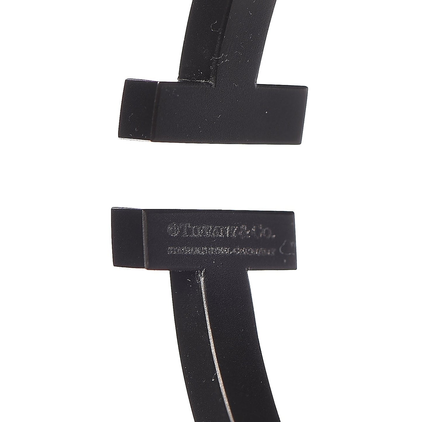 Black-Coated Stainless Steel T Square Bracelet