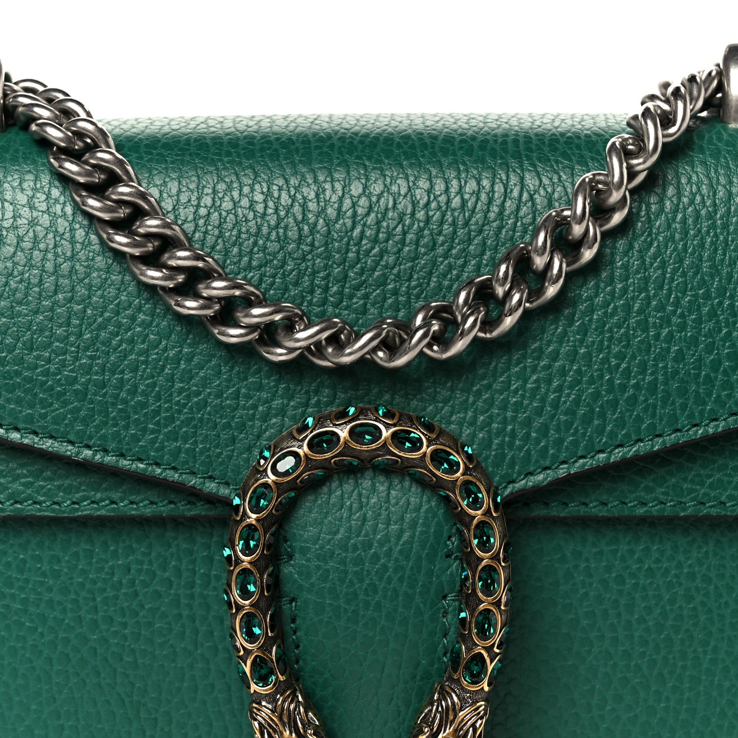 Gucci Calfskin Mini Dionysus Shoulder Bag Emerald 9 of 12