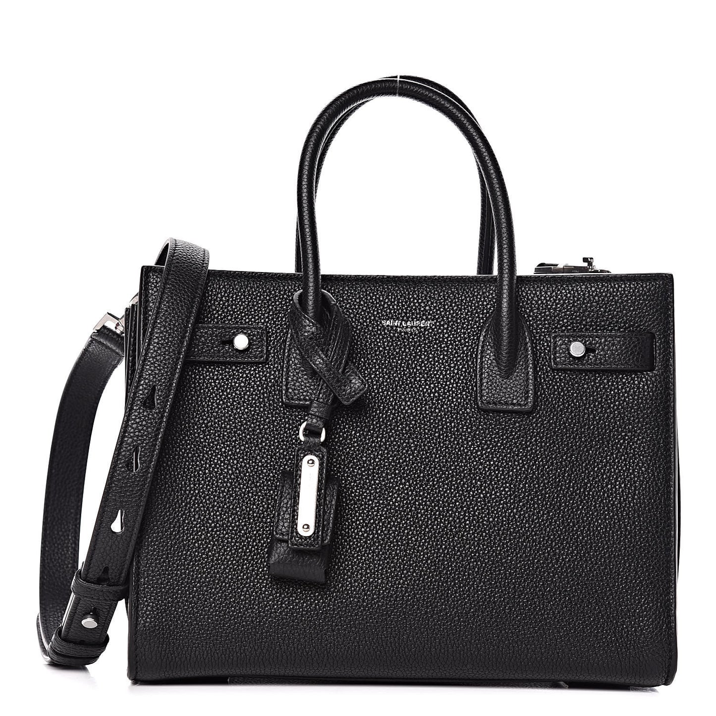 Grained Calfskin Baby Sac De Jour Souple Black