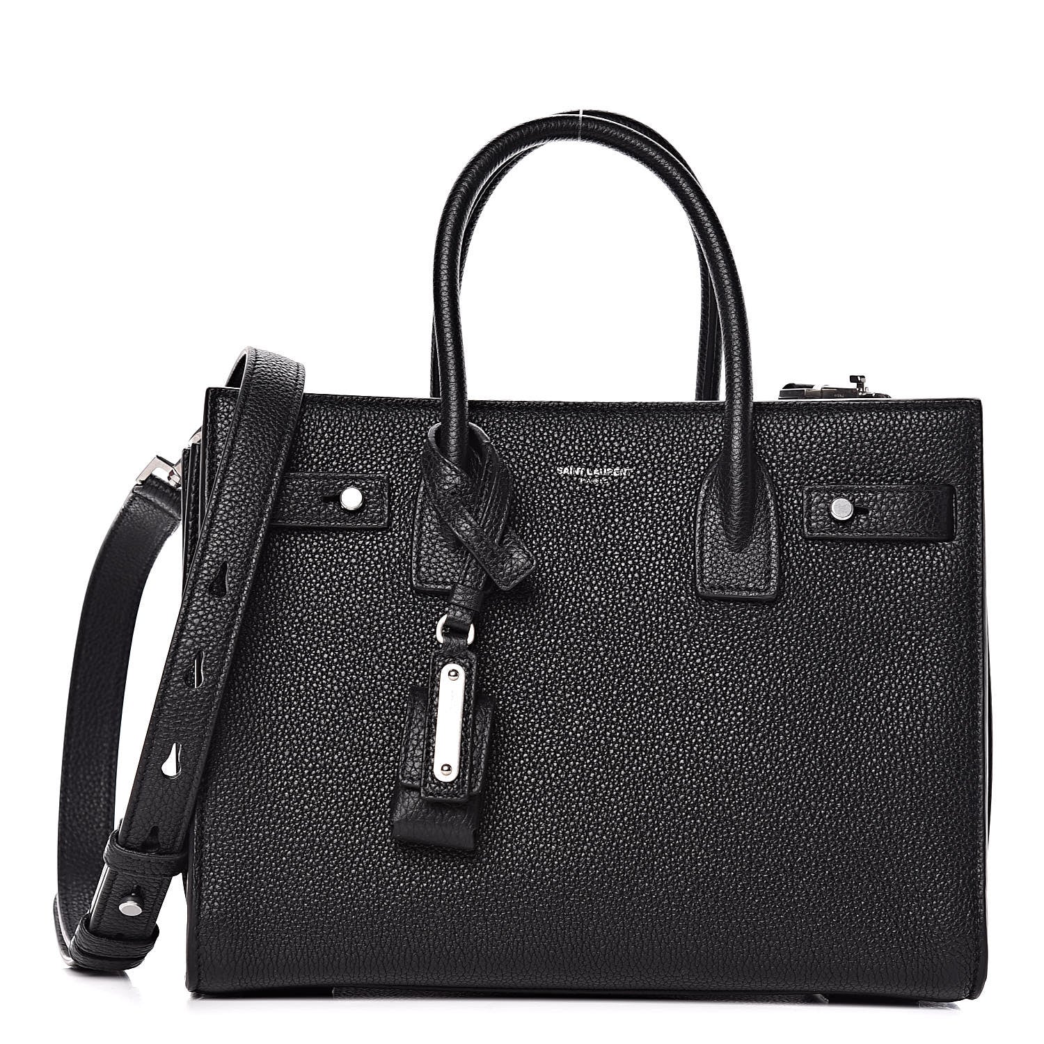 Saint Laurent Grained Calfskin Baby Sac De Jour Souple Black 1 of 11