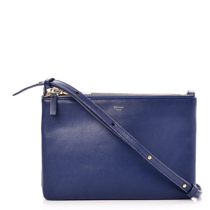Celine Lambskin Small Trio Crossbody Bag Indigo 1 of 9