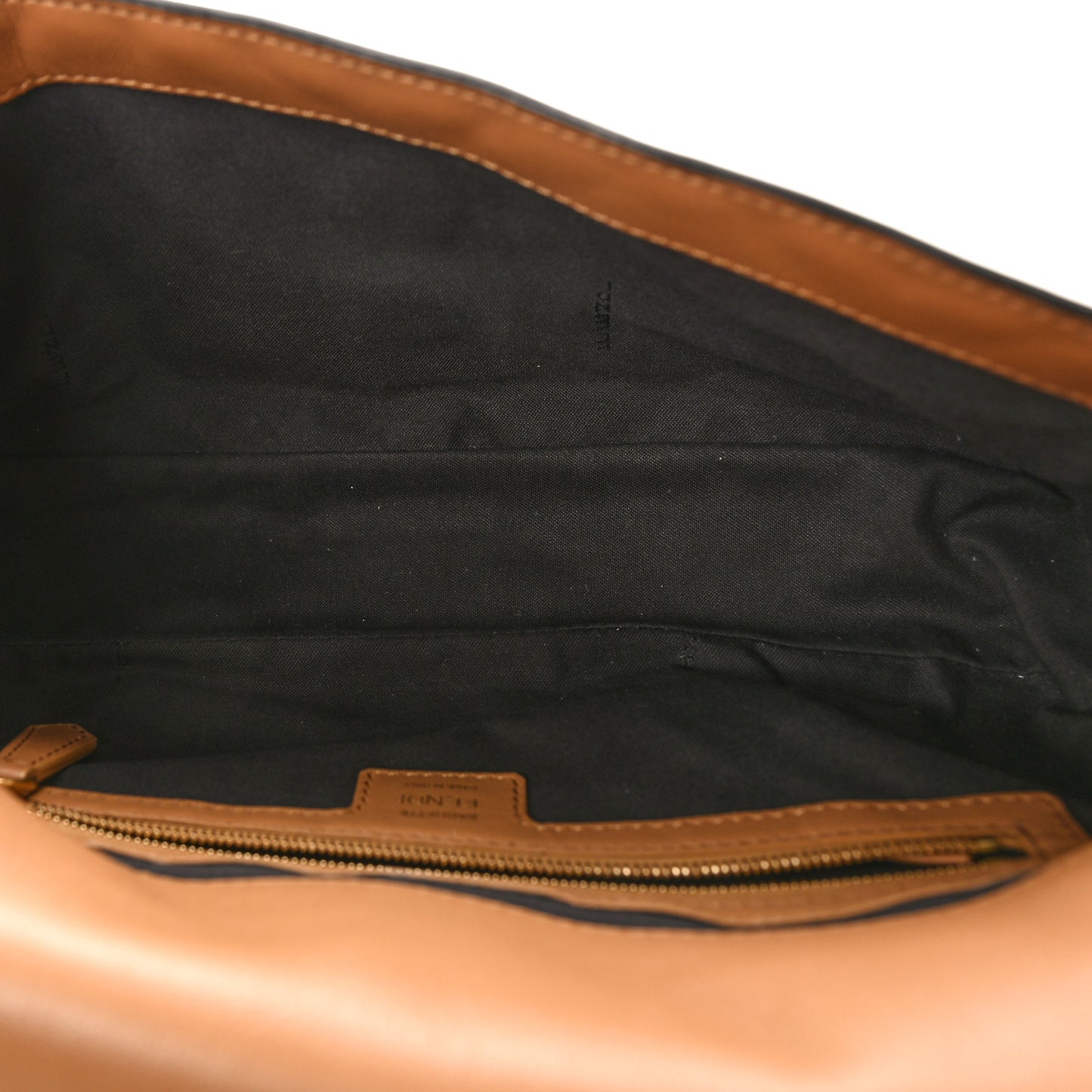 Nappa FF 1974 Embossed Baguette Miele Scuro