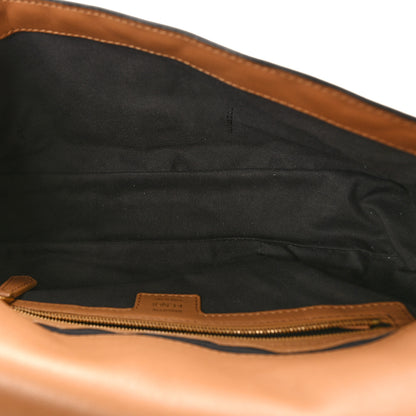 Fendi Nappa FF 1974 Embossed Baguette Miele Scuro 5 of 9