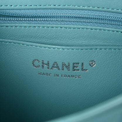 Chanel Lambskin Quilted Mini Rectangular Flap Light Blue 6 of 10