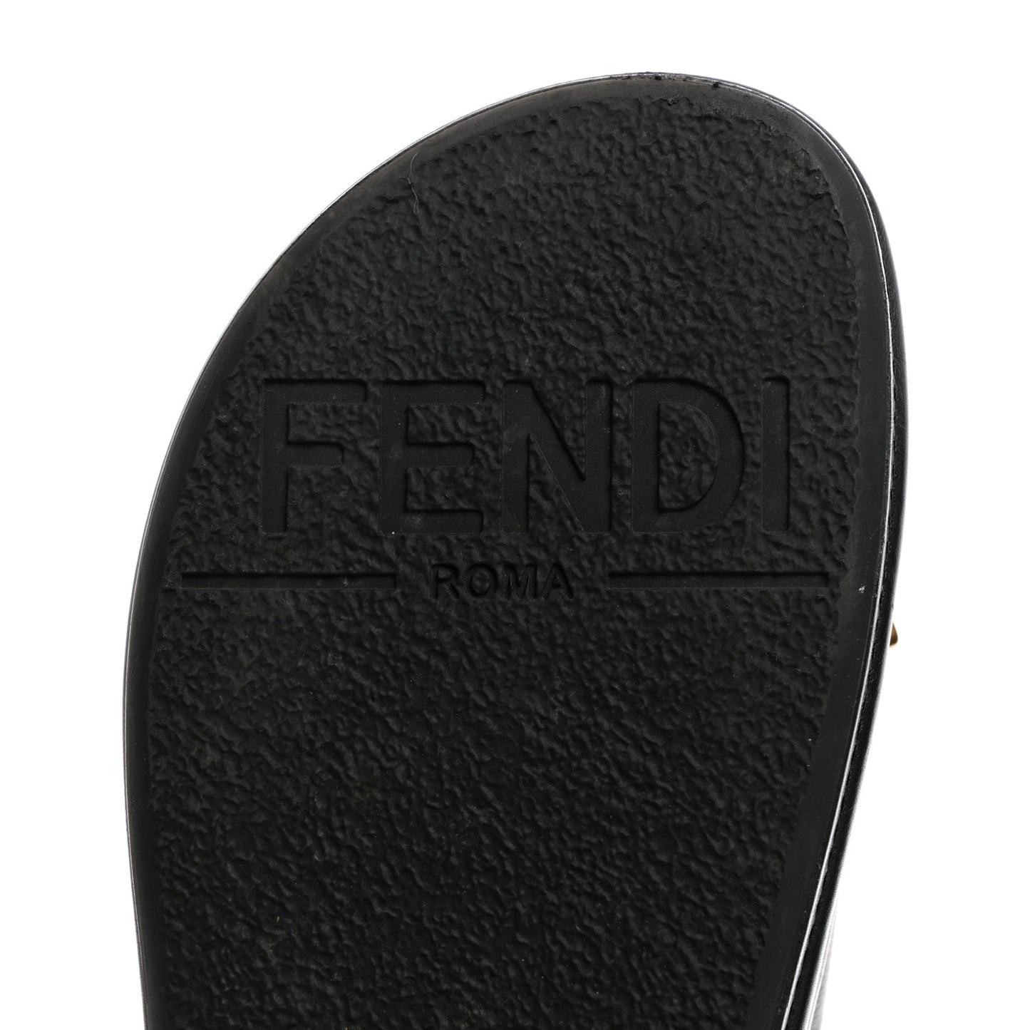 Vitello Womens Fendigraphy Slide Sandals 35 Black