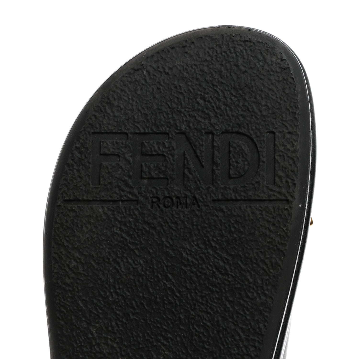 Fendi Vitello Womens Fendigraphy Slide Sandals 35 Black 9 of 10