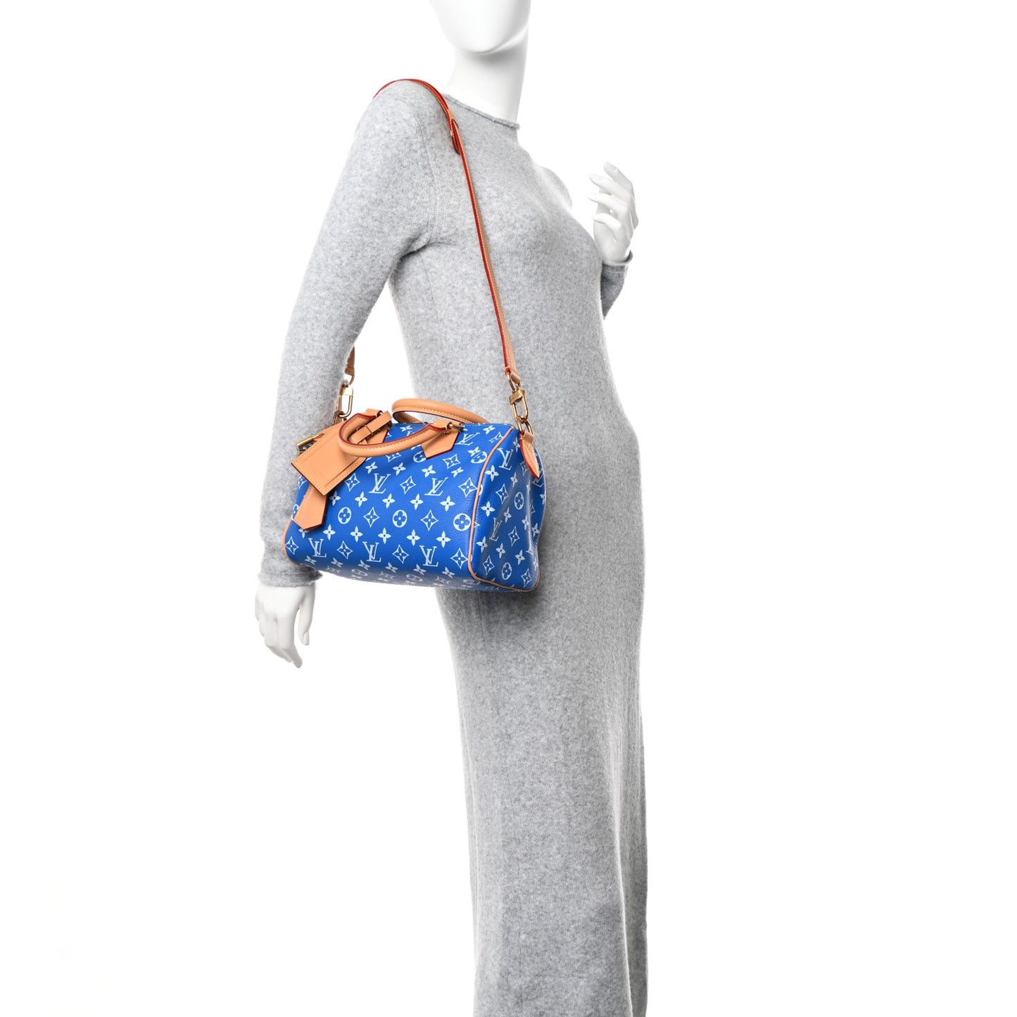 Calfskin Monogram Speedy P9 Bandouliere 25 Blue