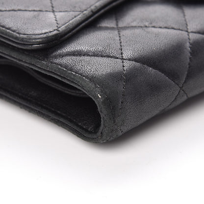 Chanel Lambskin Quilted Large Flap Wallet Black 12 of 20