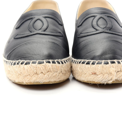 Chanel Lambskin CC Espadrilles 39 Black 11 of 12