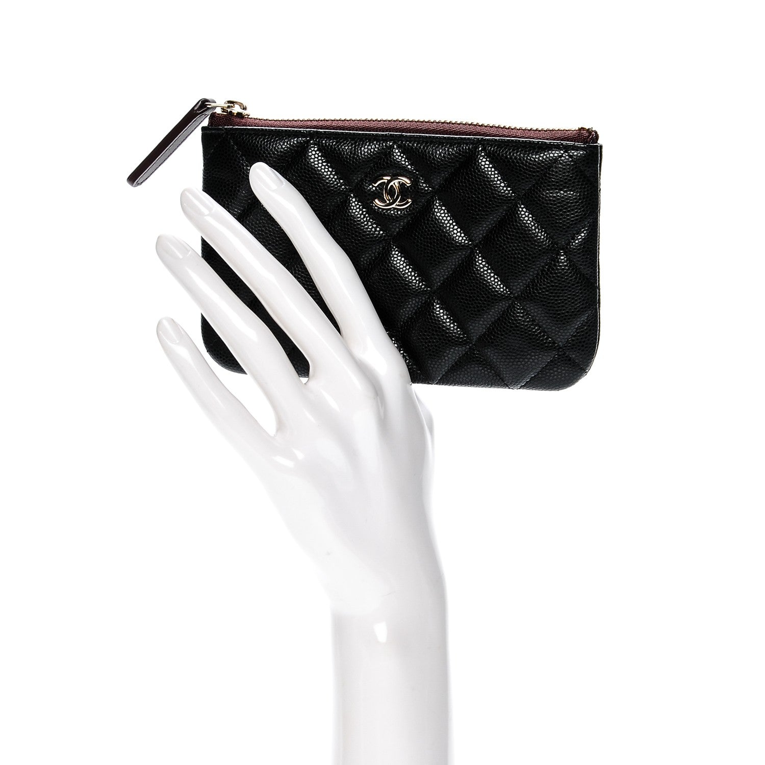 Chanel Caviar Quilted Small Cosmetic Case Black 2 of 7