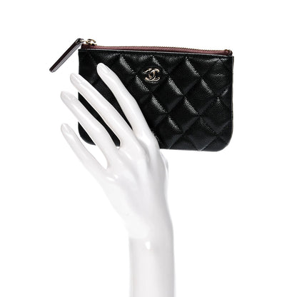Chanel Caviar Quilted Small Cosmetic Case Black 2 of 7