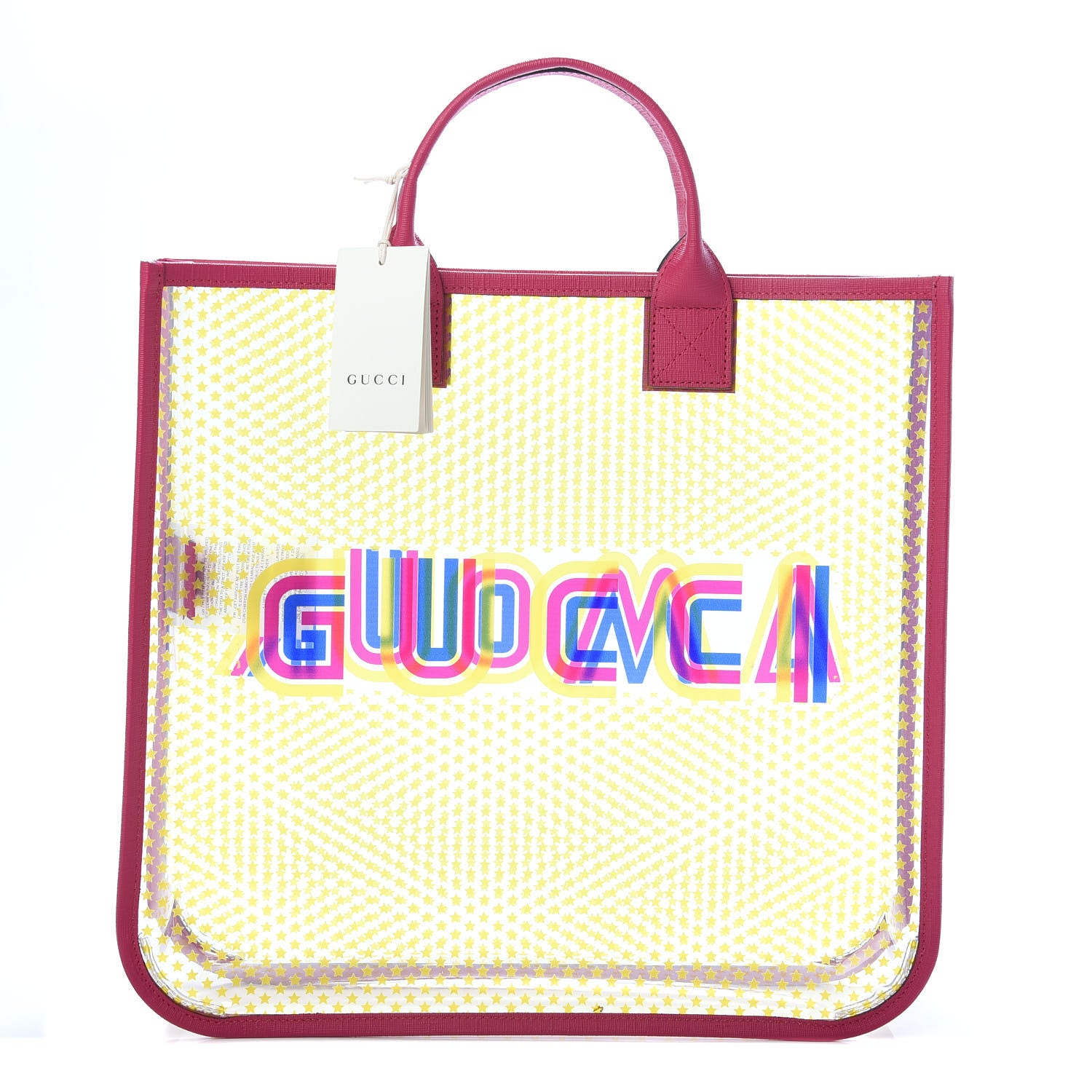 Gucci Vinyl Gucci Amour Stars Childrens Tote Multicolor Glass Bright Fuxia 1 of 9