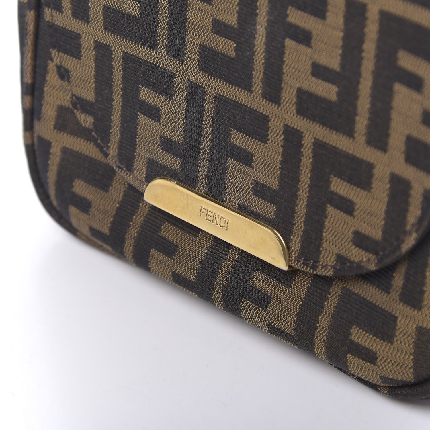 Fendi Zucca Vitello Artic Mini Messenger Bag Tobacco Castagna 8 of 13