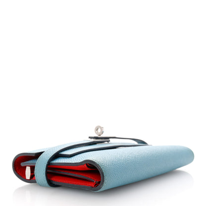 Hermes Epsom Verso Medium Kelly Wallet Bleu Du Nord Rouge De Coeur 4 of 8