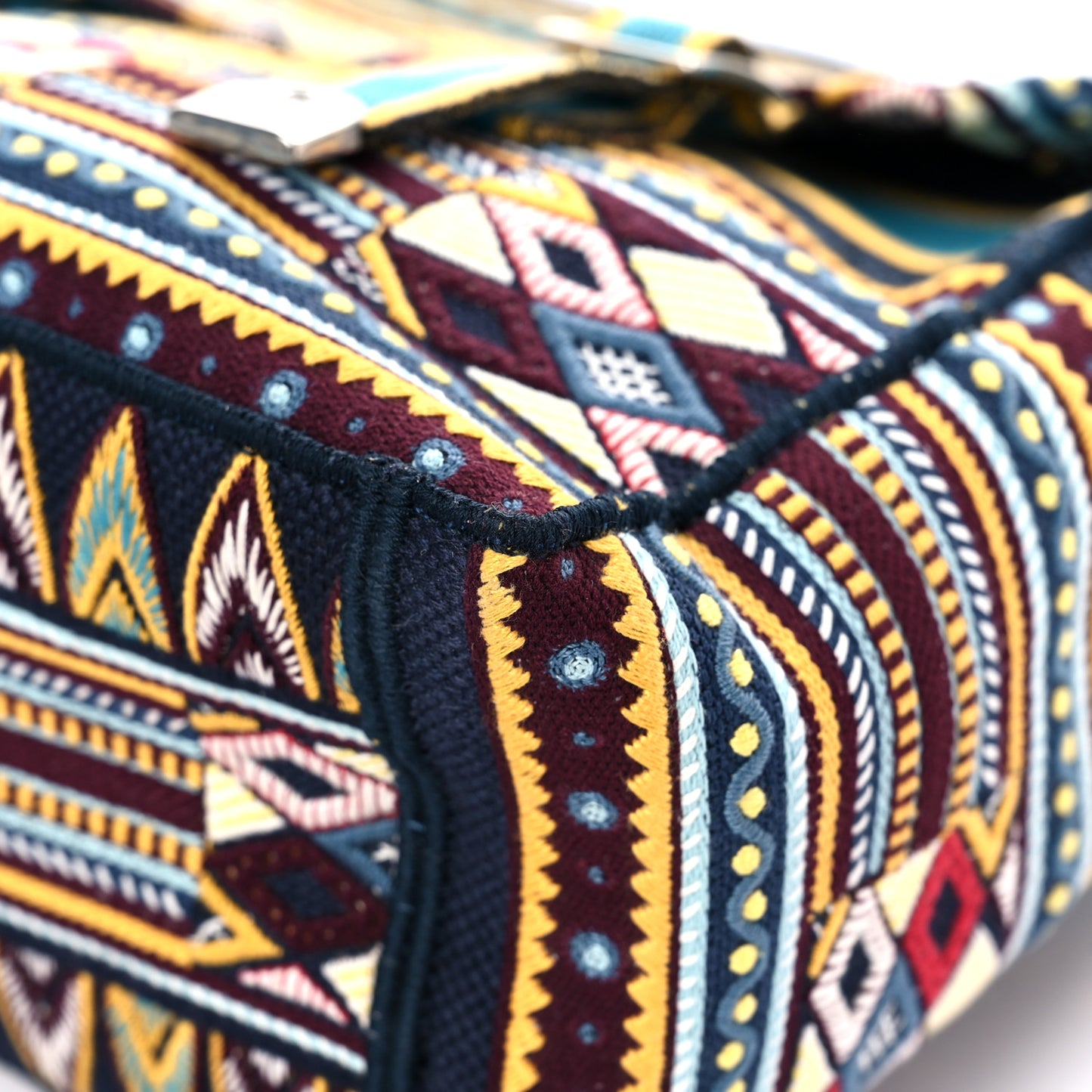 Canvas Embroidered Diorcamp Messenger Vert Multicolor